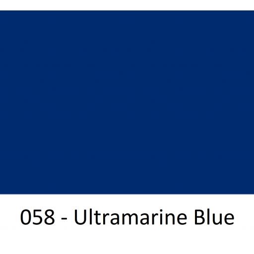 1260mm Wide Oracal 751 Cast Vinyl 058 Ultramarine Blue Gloss Finish