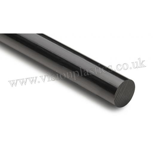 30mm Diameter Black HDPE Rod x 1 Metre Long