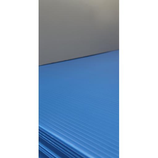 1220mm x 2440mm x 4mm Blue Fluted Polypropylene Sheet